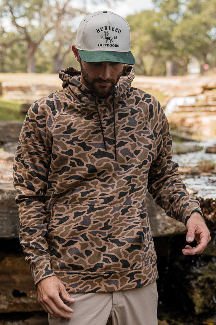 Camo fleece hoodie sale