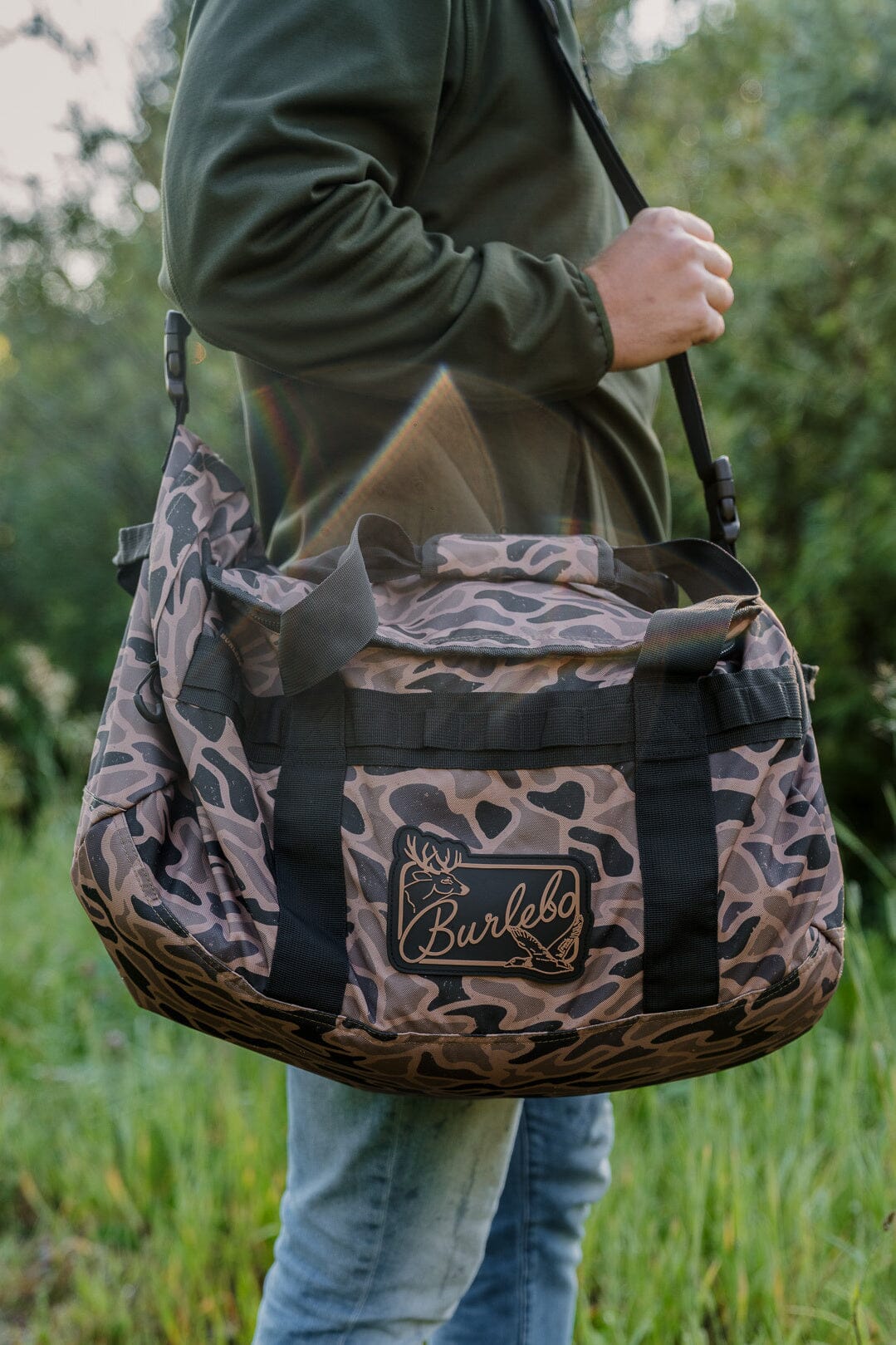 Camo duffle best sale