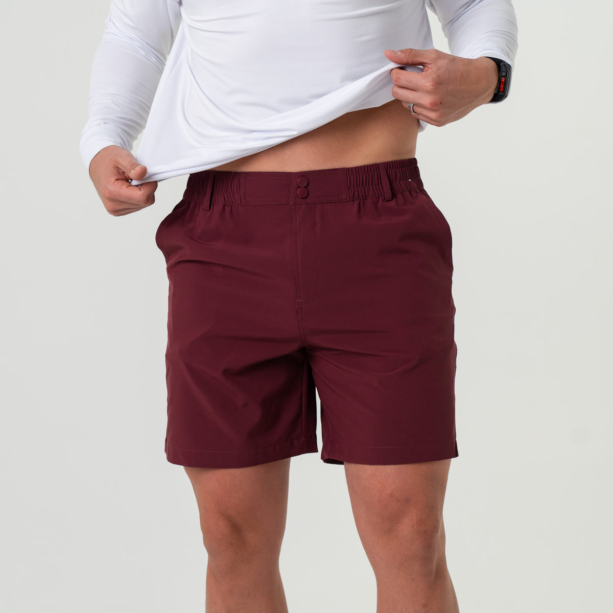 Everyday Short - Maroon - White Camo Pocket