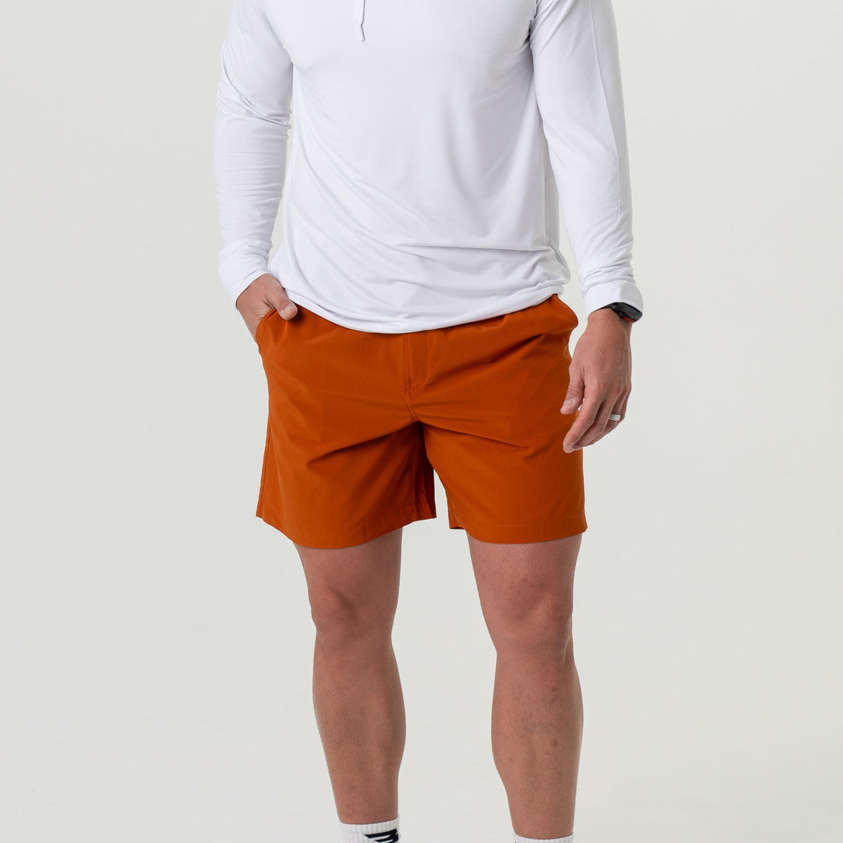 Everyday Short - Orange - White Camo Pocket