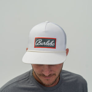 Cap - BURLEBO Grey Patch - White