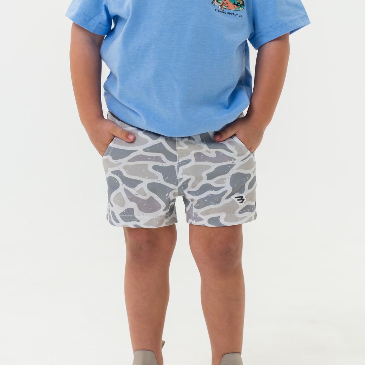 Youth Athletic Short - White Camo