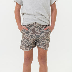 Youth Everyday Short - Classic Deer Camo - Grey Pocket