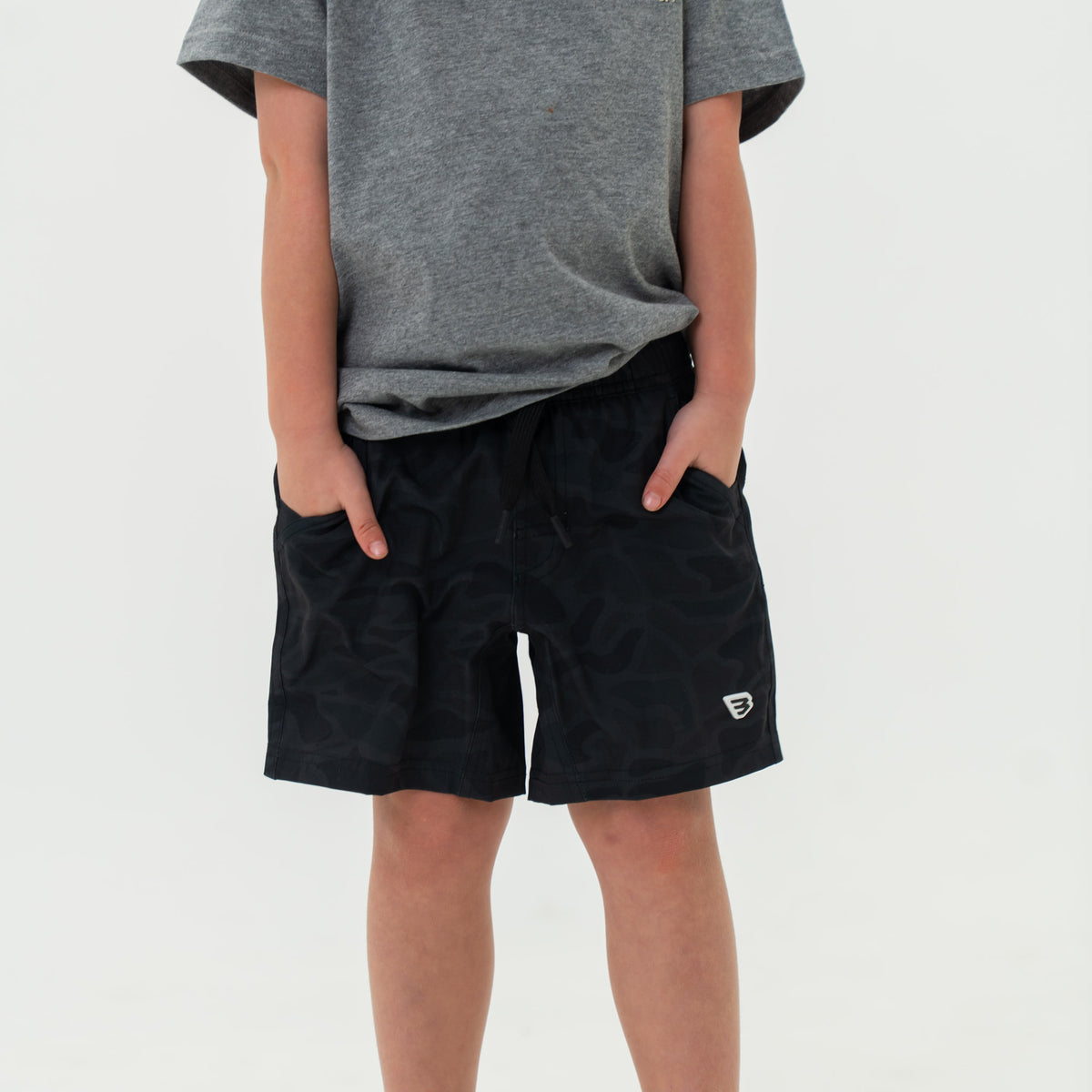 Youth Athletic Short - Black Camo