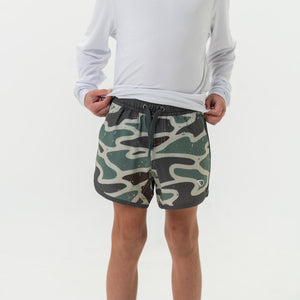 Youth Swim Trunk - Jumbo Retro Duck Camo