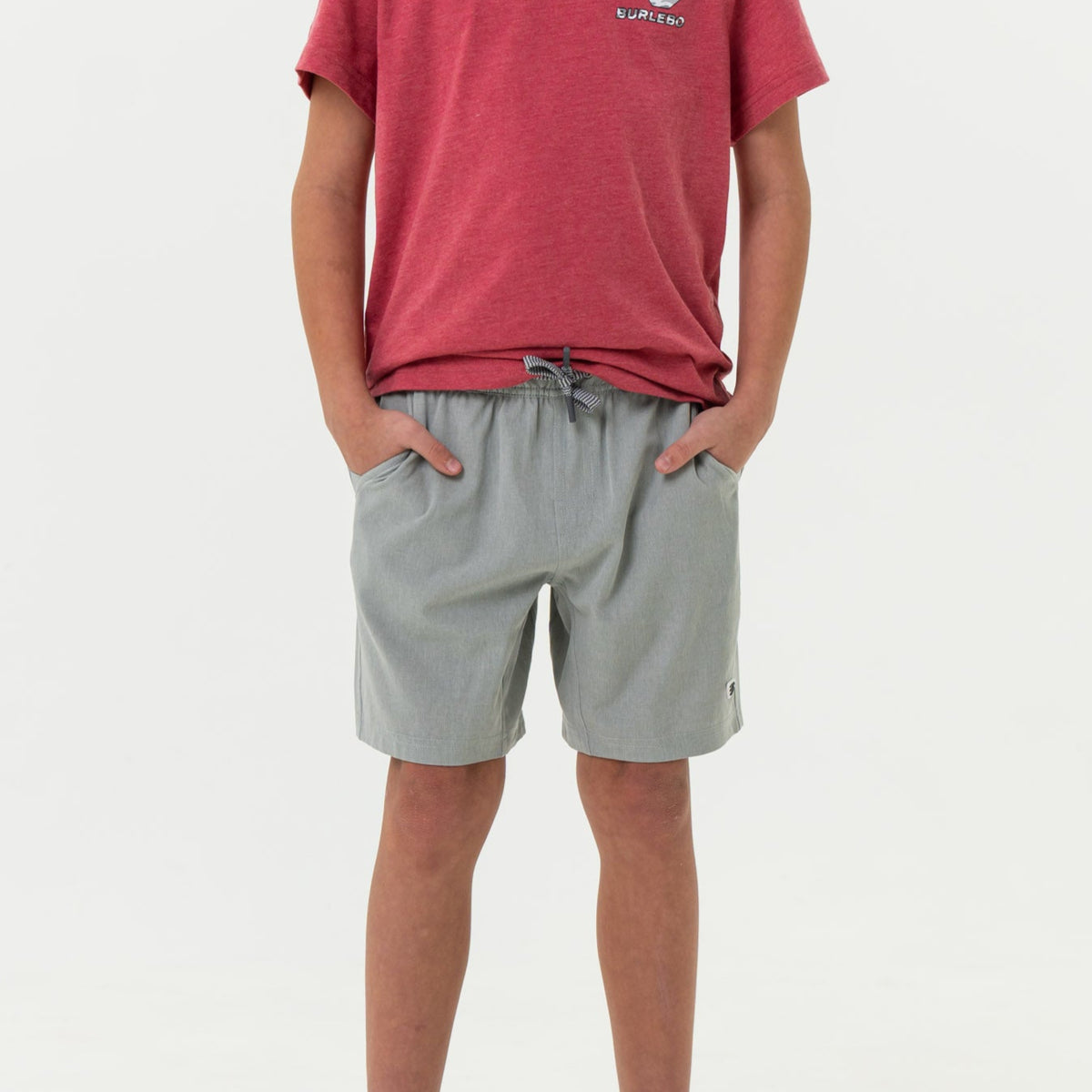 Youth Athletic Short - Light Grey - Grey Aztec