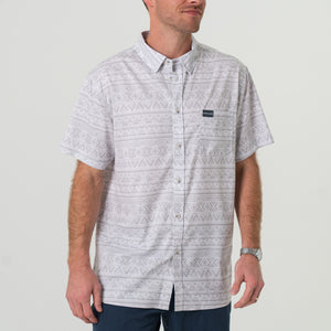 Performance Button Up - Grey Aztec