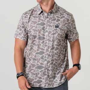 Performance Button Up -  Classic Deer Camo