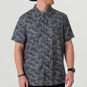 Performance Button Up - Stone Camo