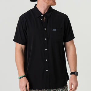 Performance Button Up - Heather Black