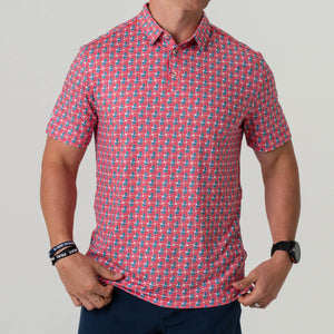 Performance Polo - American Flag Print