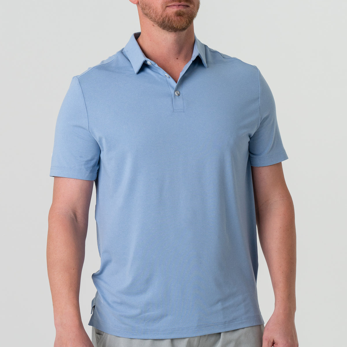 Performance Polo - Heather Sky Blue