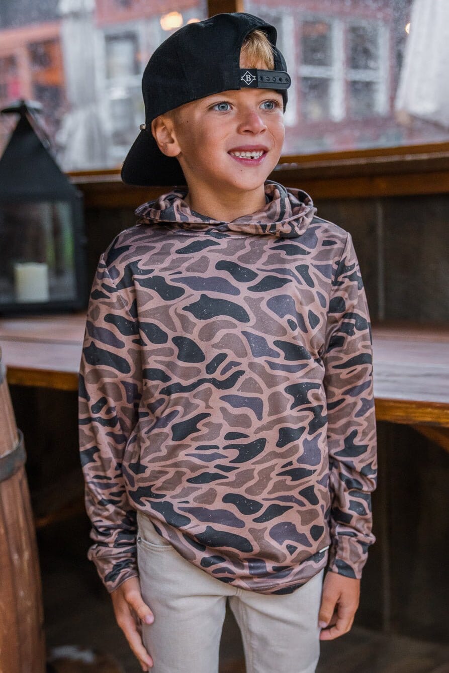 Youth Performance Hoodie - Gauge Camo - BURLEBO