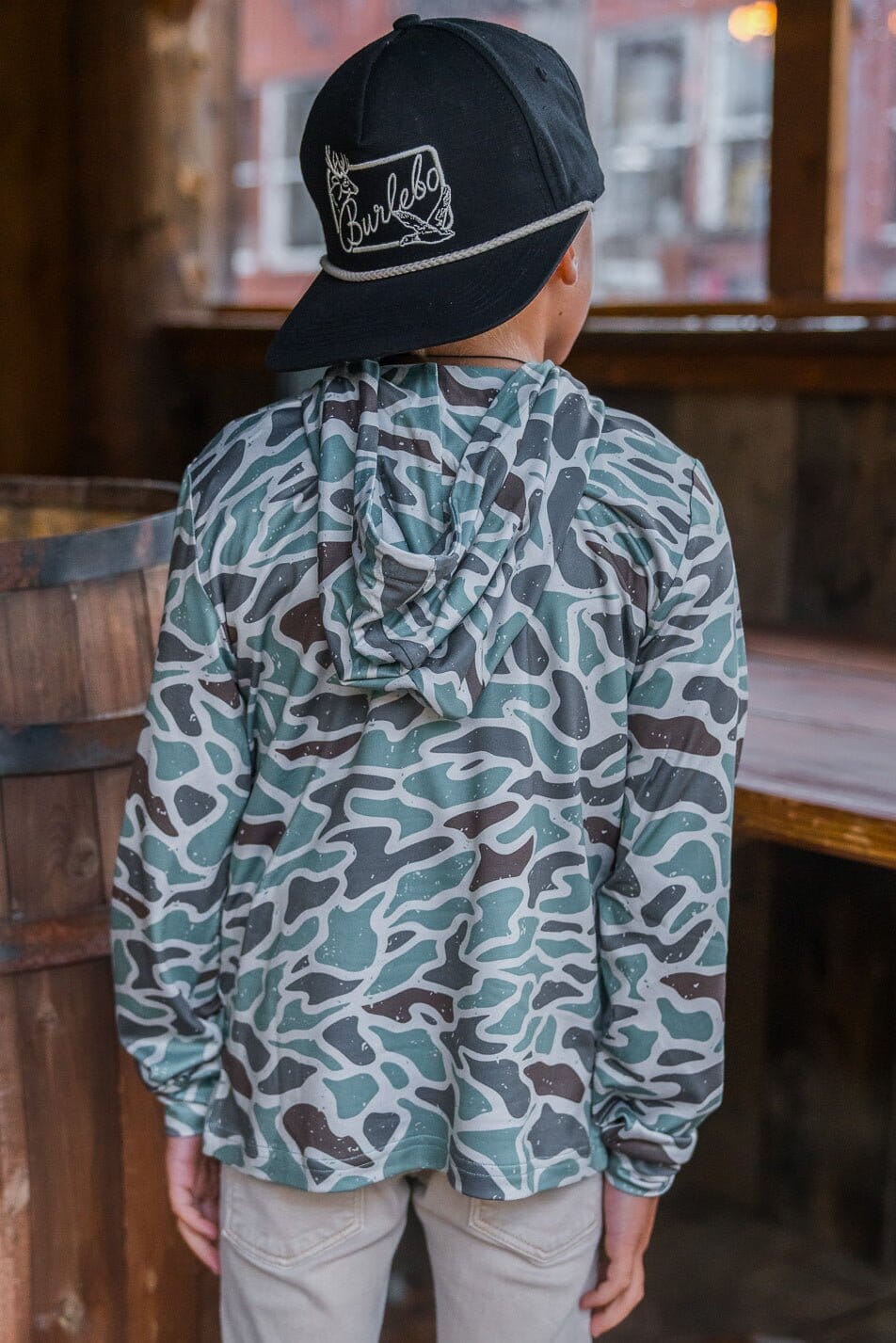 Youth Performance Hoodie - Retro Duck Camo - BURLEBO