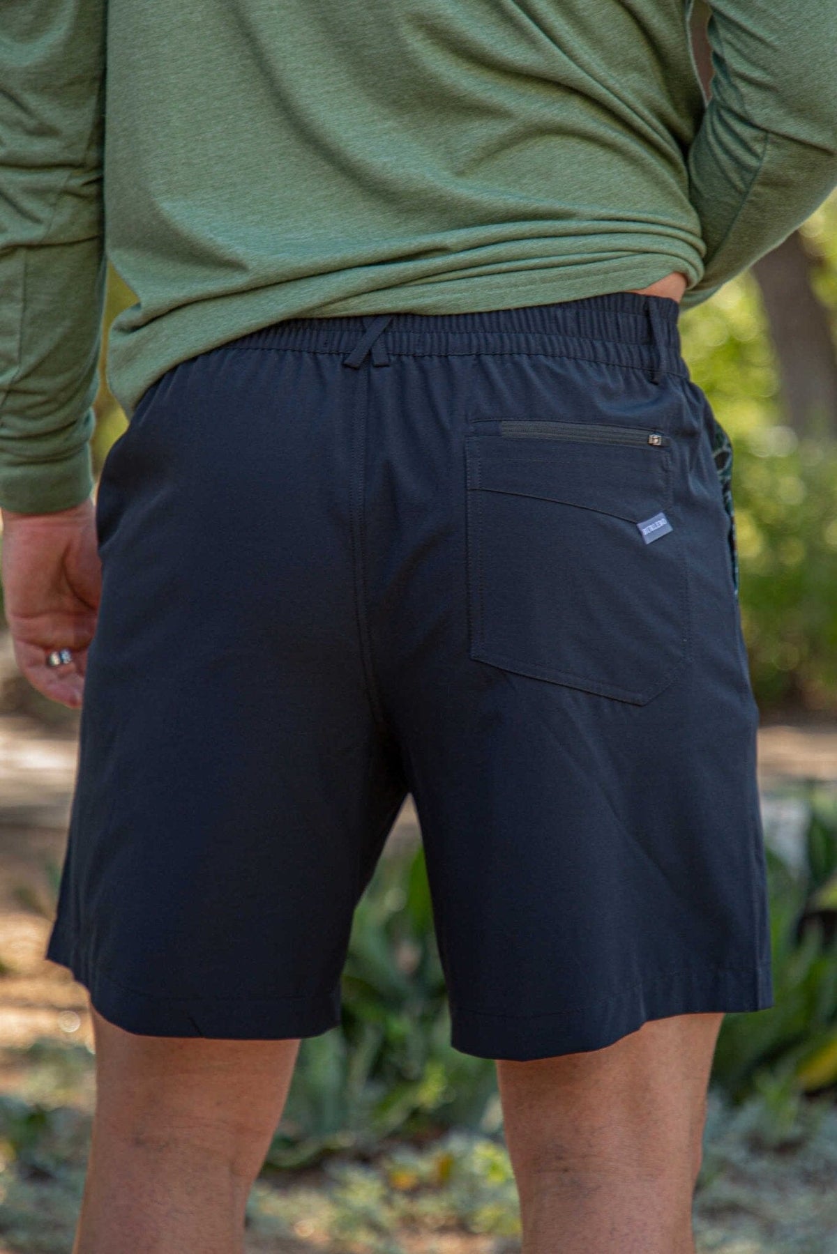 Everyday Shorts- Matte Black - Retro Camo Pockets - BURLEBO