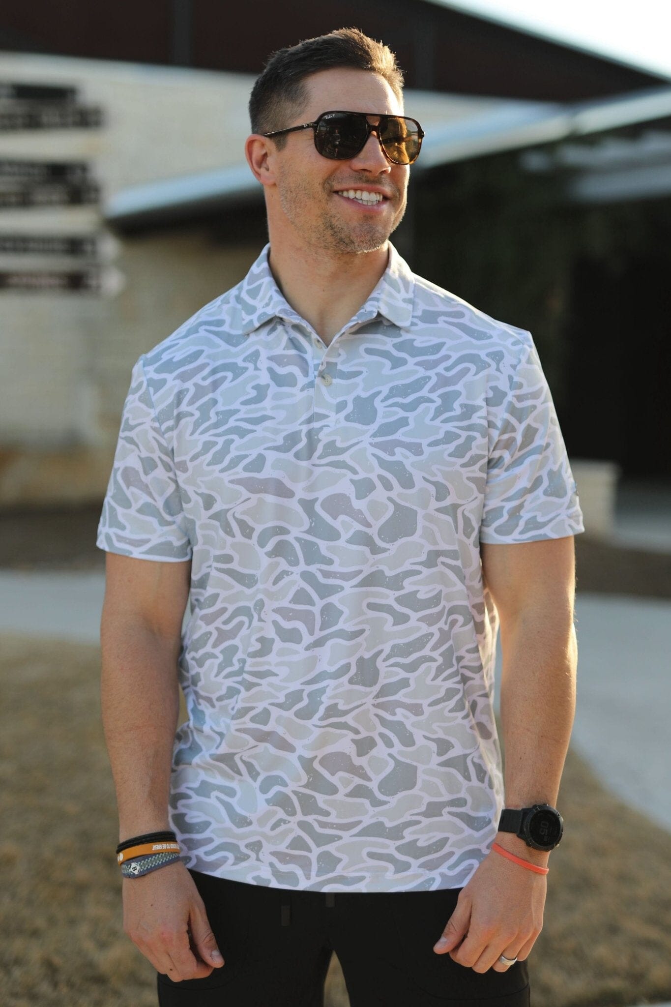 Performance Polo - White Camo – BURLEBO