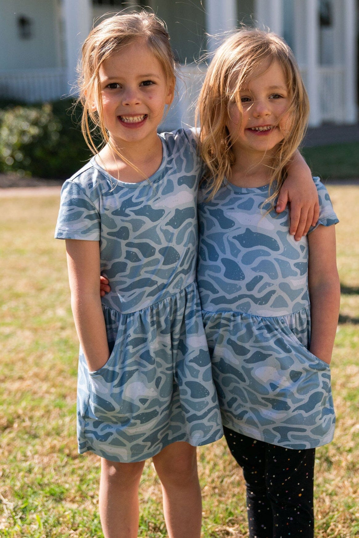 Printed Flutter-Sleeve Dress and Biker Shorts Set for Toddler Girls | Old  Navy